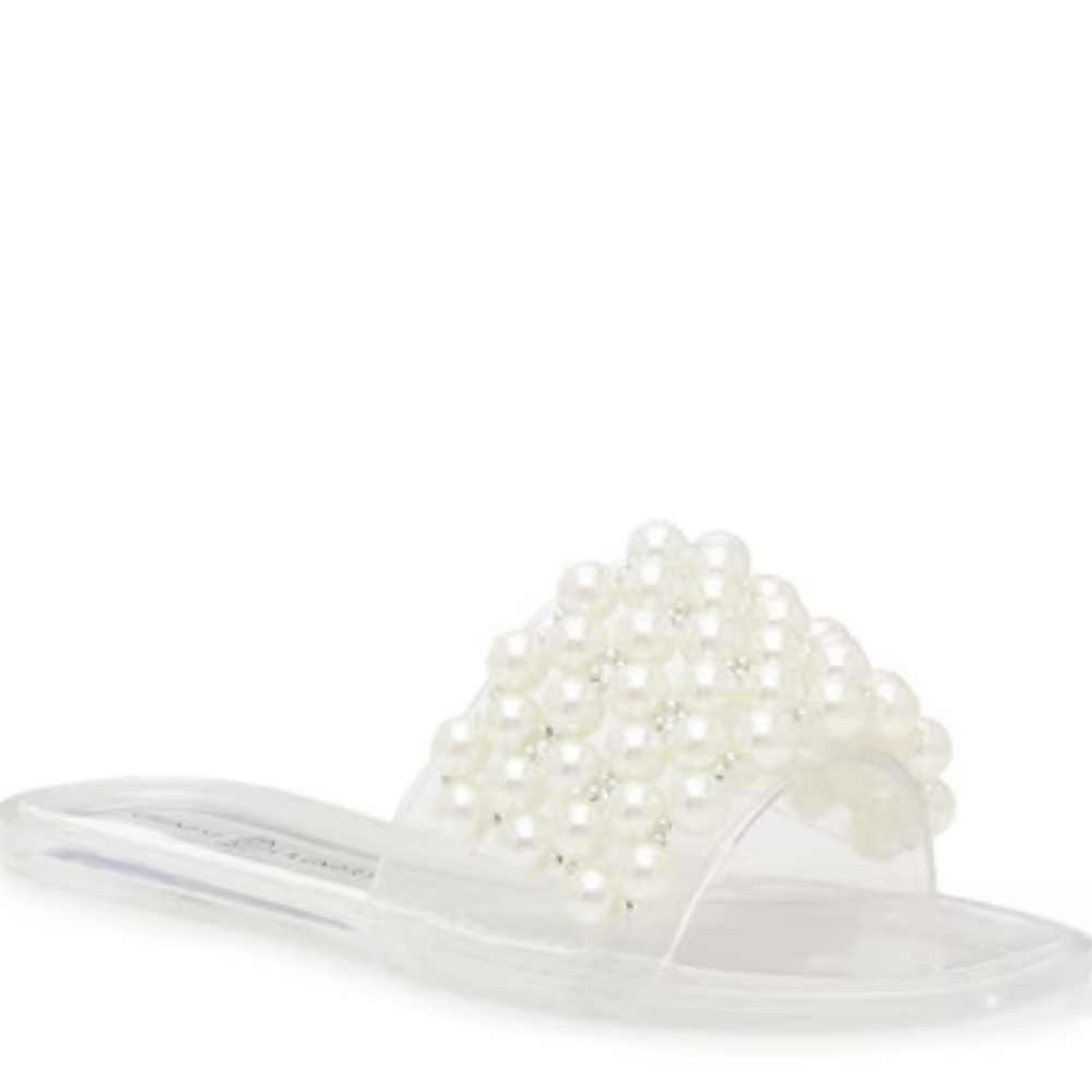 Chinese Laundry Women's Clear Jelly Bryer Slide Sandal Size 8